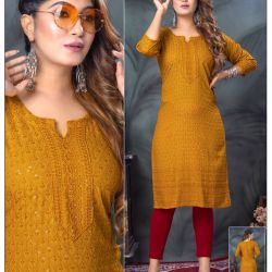 Heavy Chikan Work Kurti