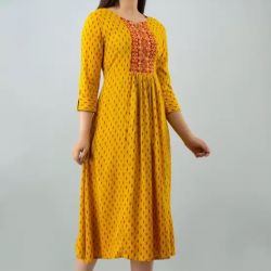 Butti Jaipuri print gown