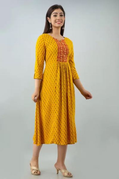 Butti Jaipuri print gown